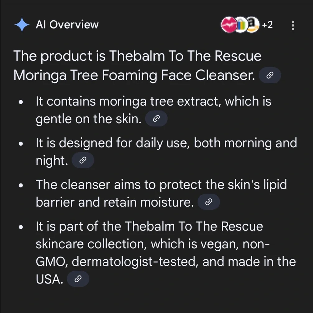 New NIB theBalm Moringa Tree Foaming Cleanser To The Rescue Skincare